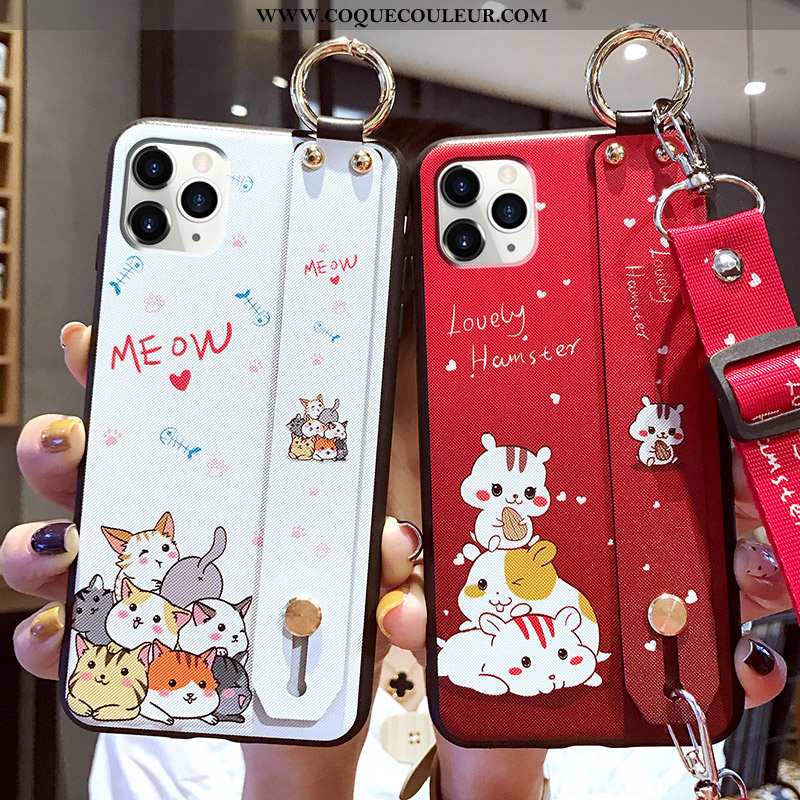 Étui iPhone 11 Pro Max Ultra Dessin Animé Coque, Coque iPhone 11 Pro Max Tendance Fluide Doux Rouge