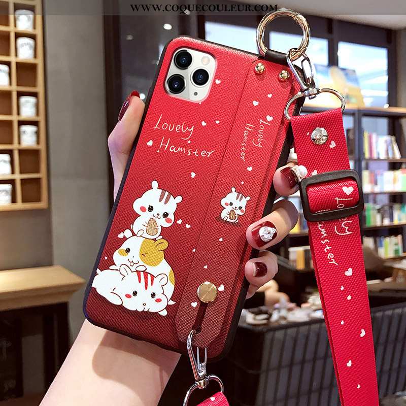 Étui iPhone 11 Pro Max Ultra Dessin Animé Coque, Coque iPhone 11 Pro Max Tendance Fluide Doux Rouge