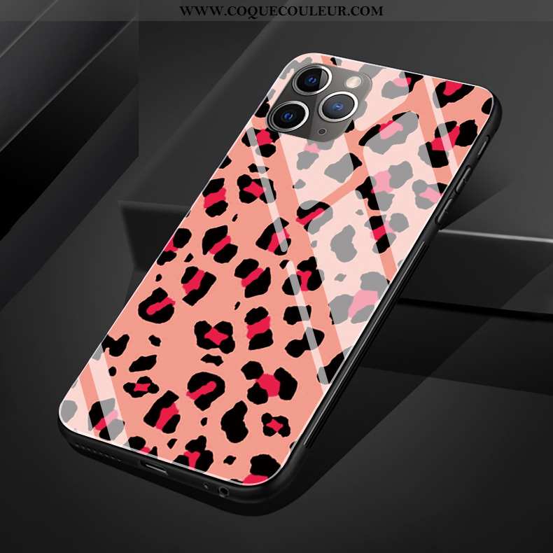 Coque iPhone 11 Pro Max Silicone Téléphone Portable Verre, Housse iPhone 11 Pro Max Mode Frais Rose