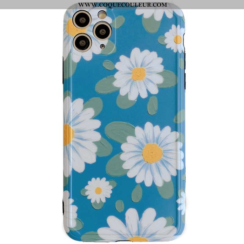 Housse iPhone 11 Pro Max Personnalité Vent Tout Compris, Étui iPhone 11 Pro Max Créatif Fleurs Viole