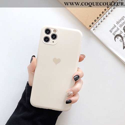 Housse iPhone 11 Pro Max Créatif Blanc Légère, Étui iPhone 11 Pro Max Charmant Coque Blanche