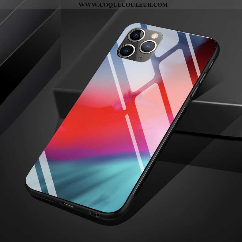 Étui iPhone 11 Pro Max Protection Abstrait Couleur, Coque iPhone 11 Pro Max Verre Téléphone Portable