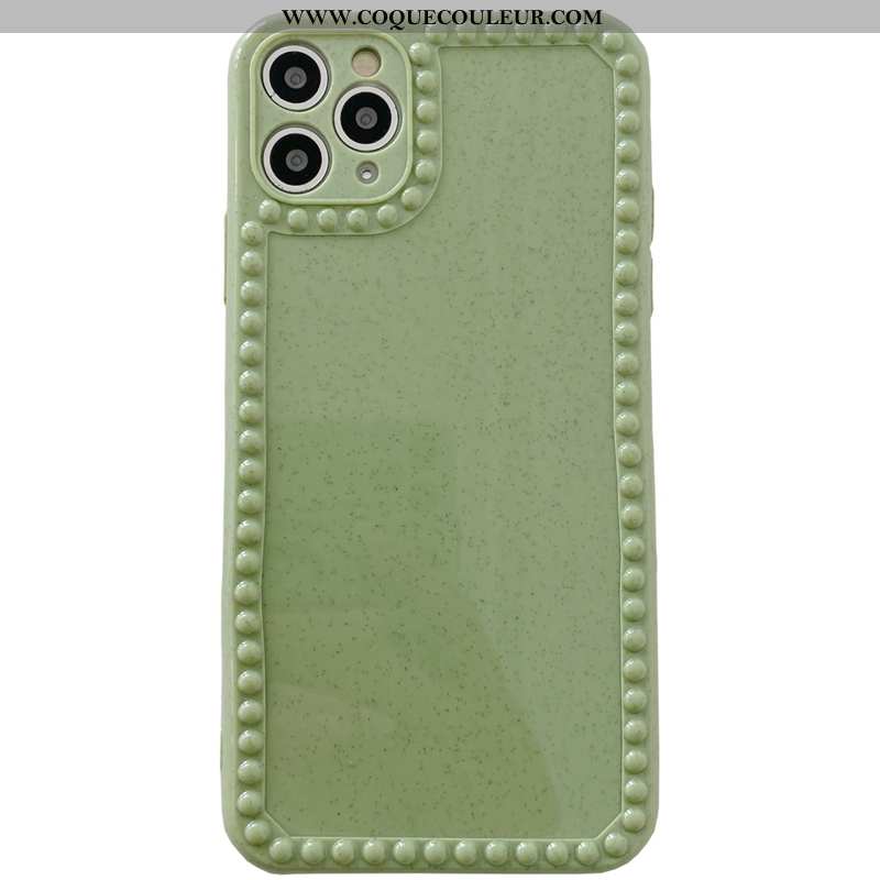 Housse iPhone 11 Pro Max Protection Vert Simple, Étui iPhone 11 Pro Max Personnalité Verte