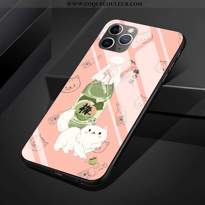 Étui iPhone 11 Pro Max Dessin Animé Lapin Protection, Coque iPhone 11 Pro Max Silicone Rose