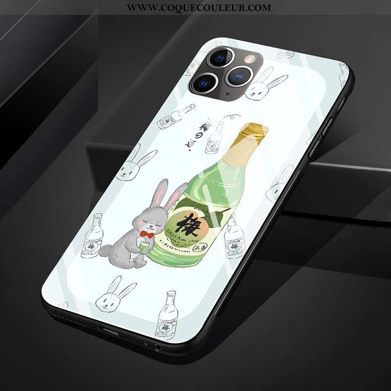 Étui iPhone 11 Pro Max Dessin Animé Lapin Protection, Coque iPhone 11 Pro Max Silicone Rose