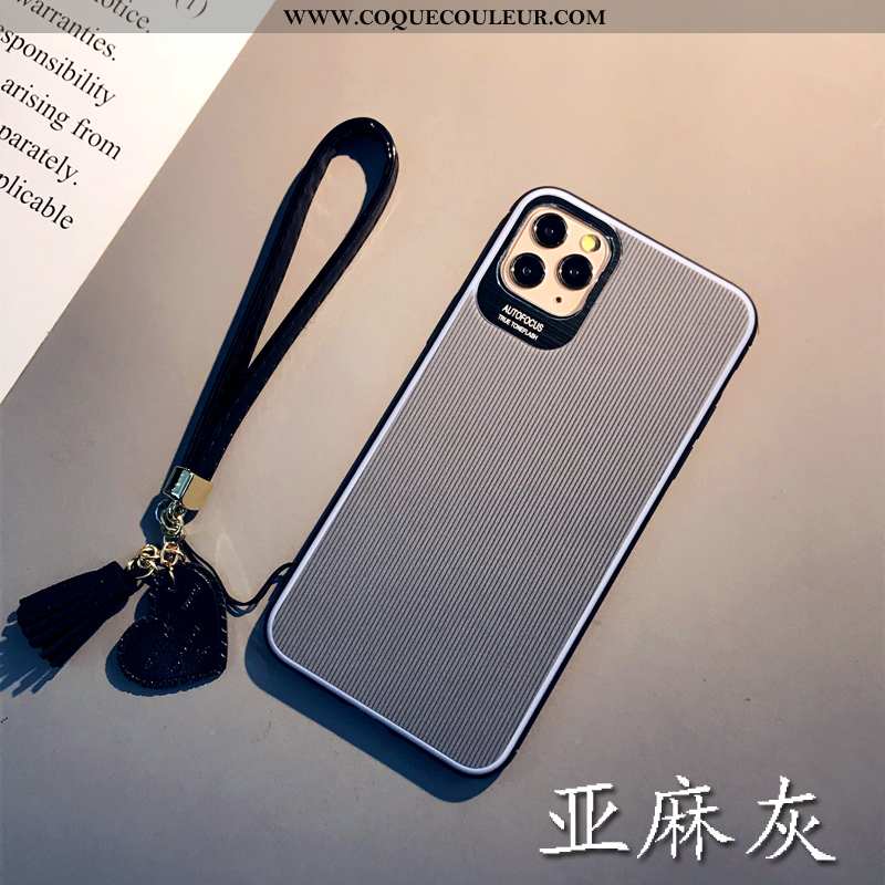 Étui iPhone 11 Pro Protection Cuir Tendance, Coque iPhone 11 Pro Personnalité Noir