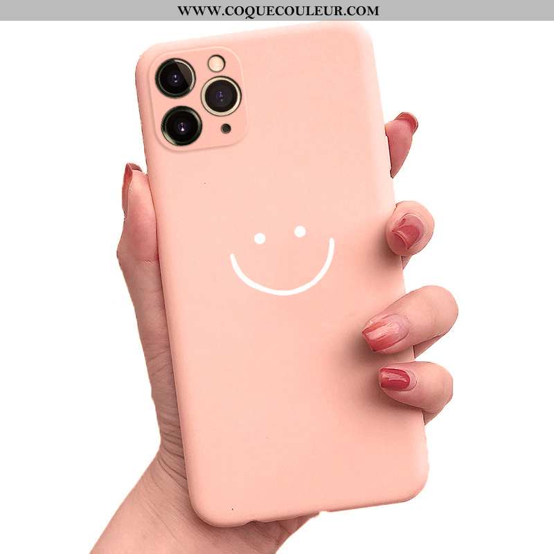 Coque iPhone 11 Pro Silicone Simple Tout Compris, Housse iPhone 11 Pro Personnalité Incassable Rose