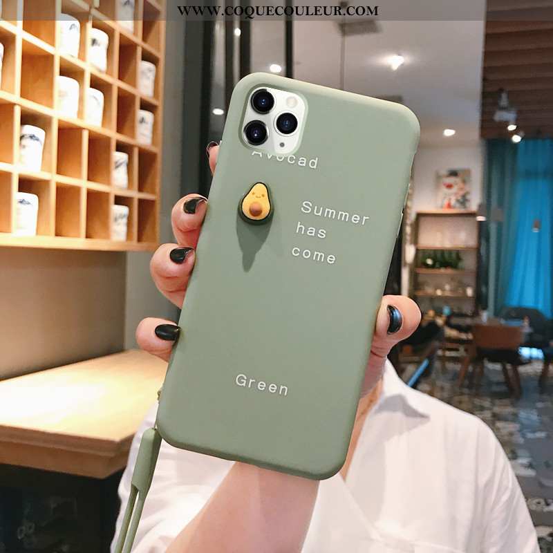 Étui iPhone 11 Pro Silicone Incassable Dimensionnel, Coque iPhone 11 Pro Personnalité Ultra Verte