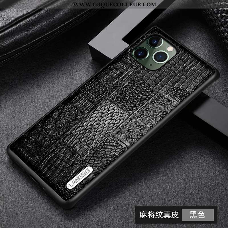 Coque iPhone 11 Pro Personnalité Luxe Téléphone Portable, Housse iPhone 11 Pro Créatif Cuir Véritabl