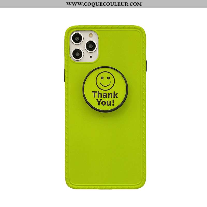 Coque iPhone 11 Pro Fluo Téléphone Portable, Housse iPhone 11 Pro Souriant Support Verte