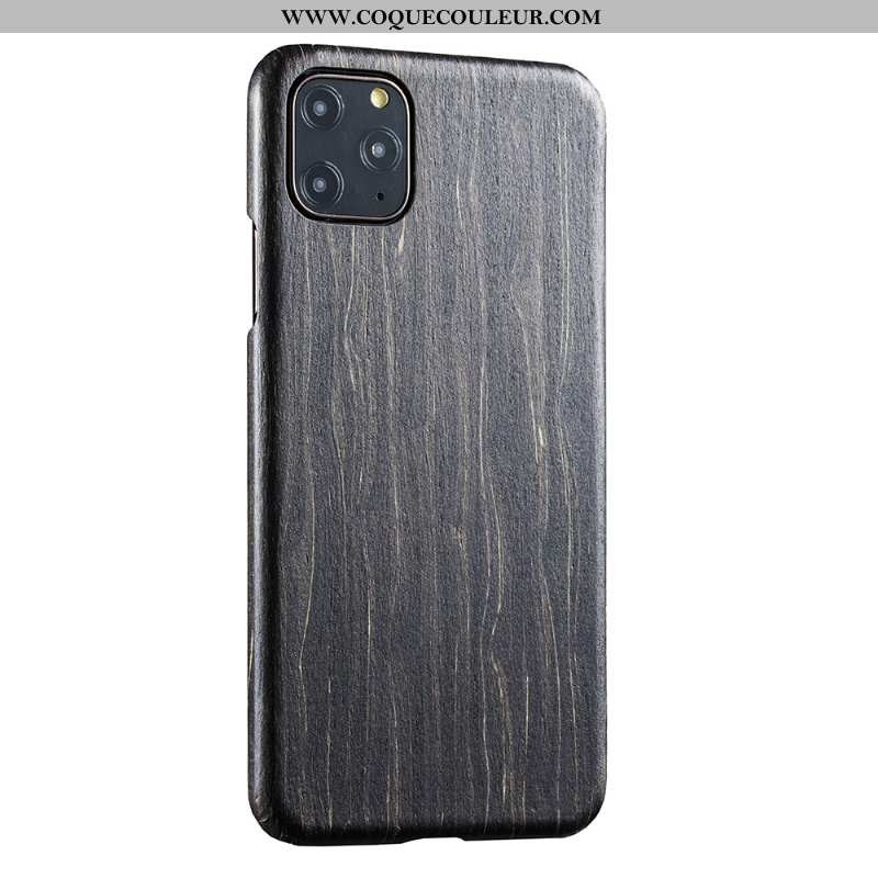 Housse iPhone 11 Pro Protection Téléphone Portable Légère, Étui iPhone 11 Pro En Bois Qualité Noir