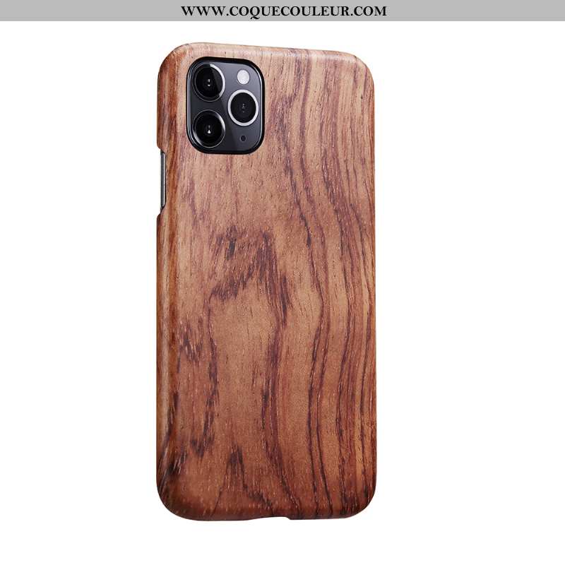 Housse iPhone 11 Pro Protection Téléphone Portable Légère, Étui iPhone 11 Pro En Bois Qualité Noir