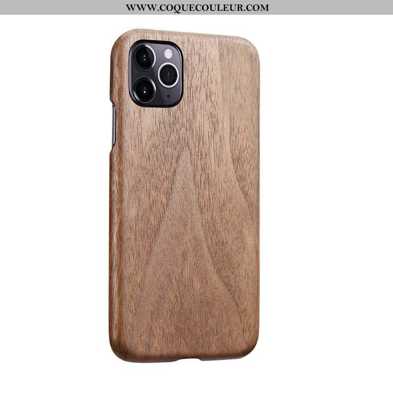 Housse iPhone 11 Pro Protection Téléphone Portable Légère, Étui iPhone 11 Pro En Bois Qualité Noir