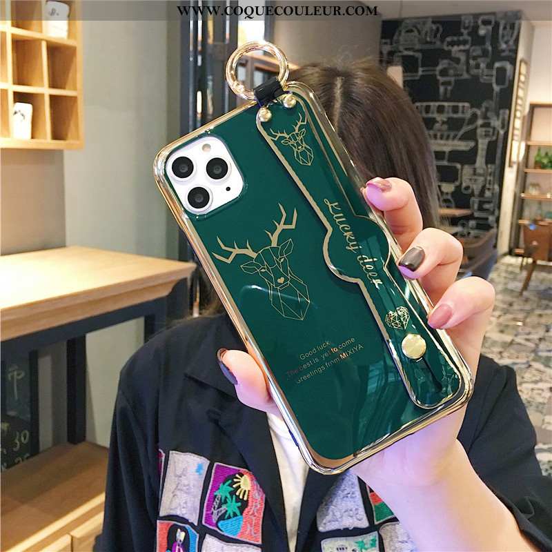 Housse iPhone 11 Pro Luxe Étui Vert, iPhone 11 Pro Fluide Doux Tout Compris Verte