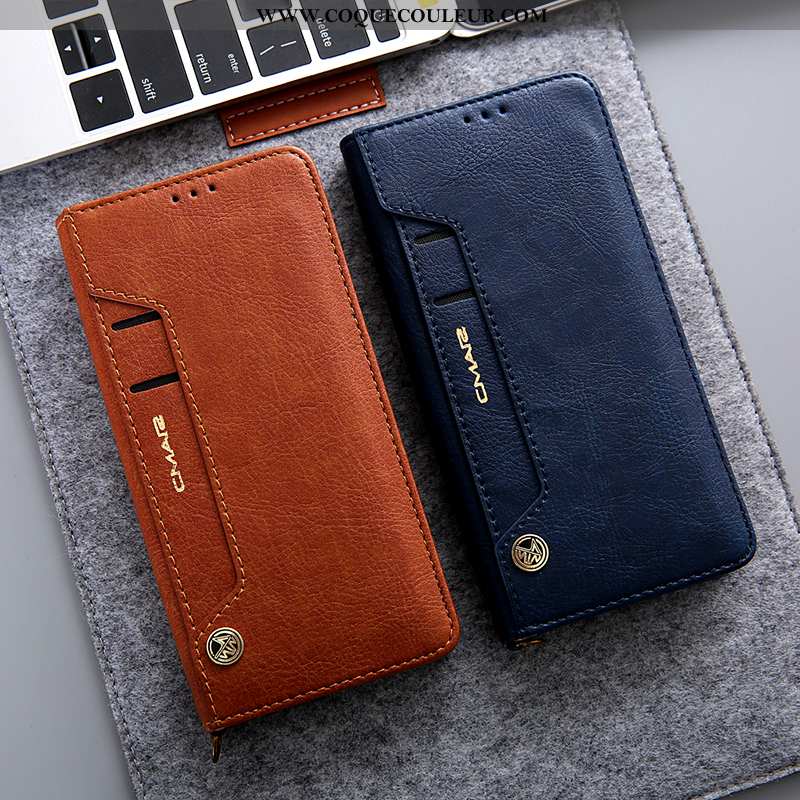 Housse iPhone 11 Pro Portefeuille Coque, Étui iPhone 11 Pro Cuir Bleu