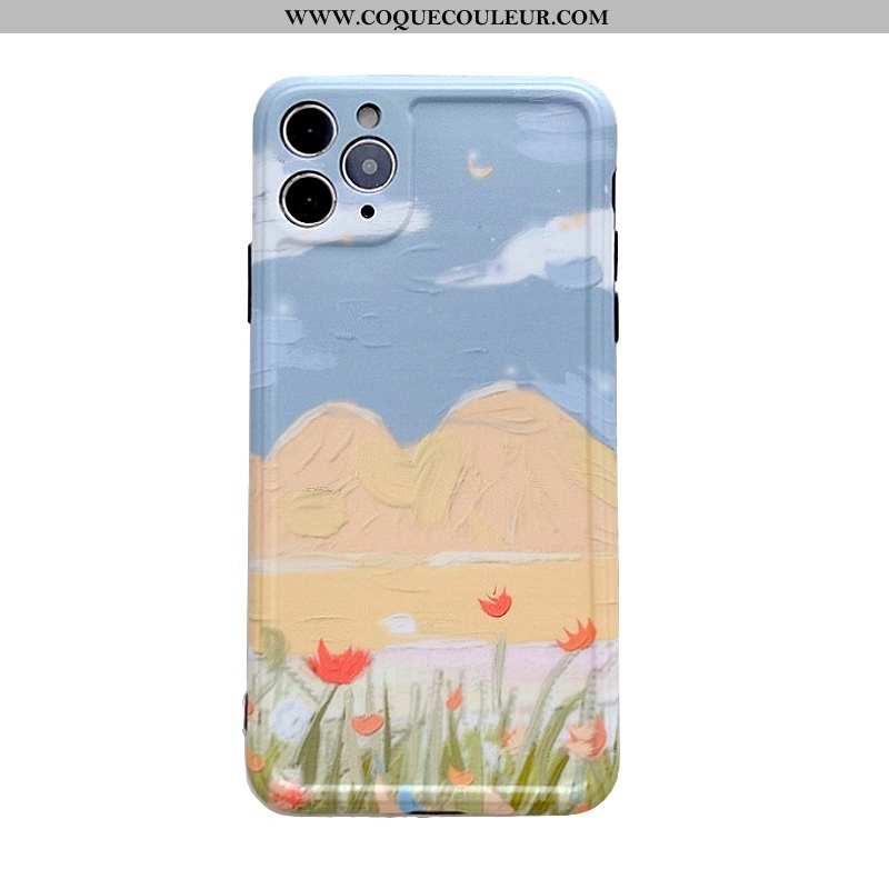 Coque iPhone 11 Pro Silicone Téléphone Portable Peinture À L'huile, Housse iPhone 11 Pro Fluide Doux