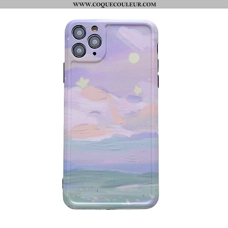 Coque iPhone 11 Pro Silicone Téléphone Portable Peinture À L'huile, Housse iPhone 11 Pro Fluide Doux