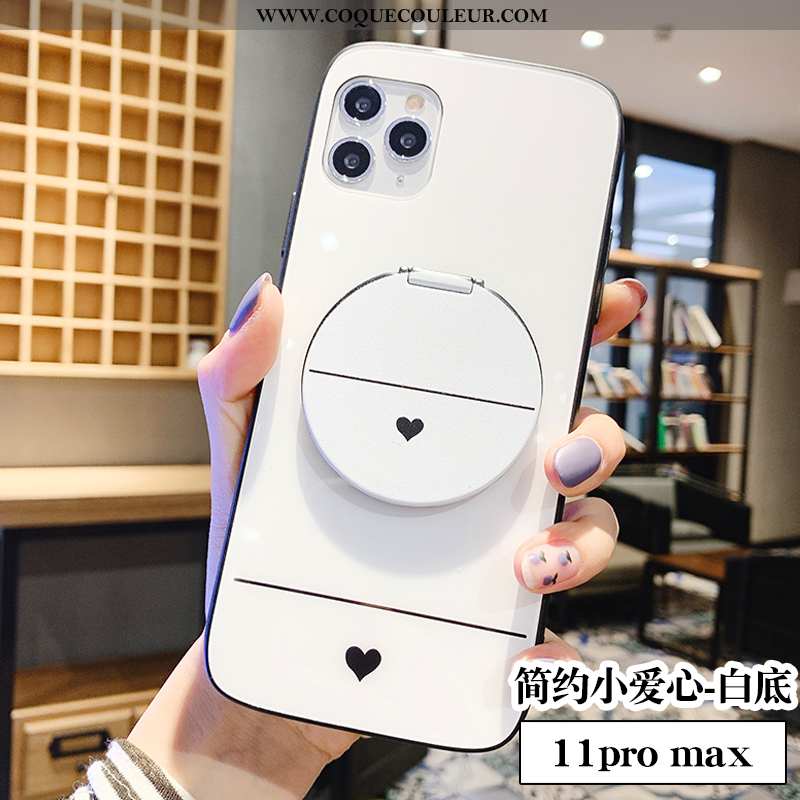 Coque iPhone 11 Pro Protection Téléphone Portable Petit, Housse iPhone 11 Pro Créatif Amour Blanche