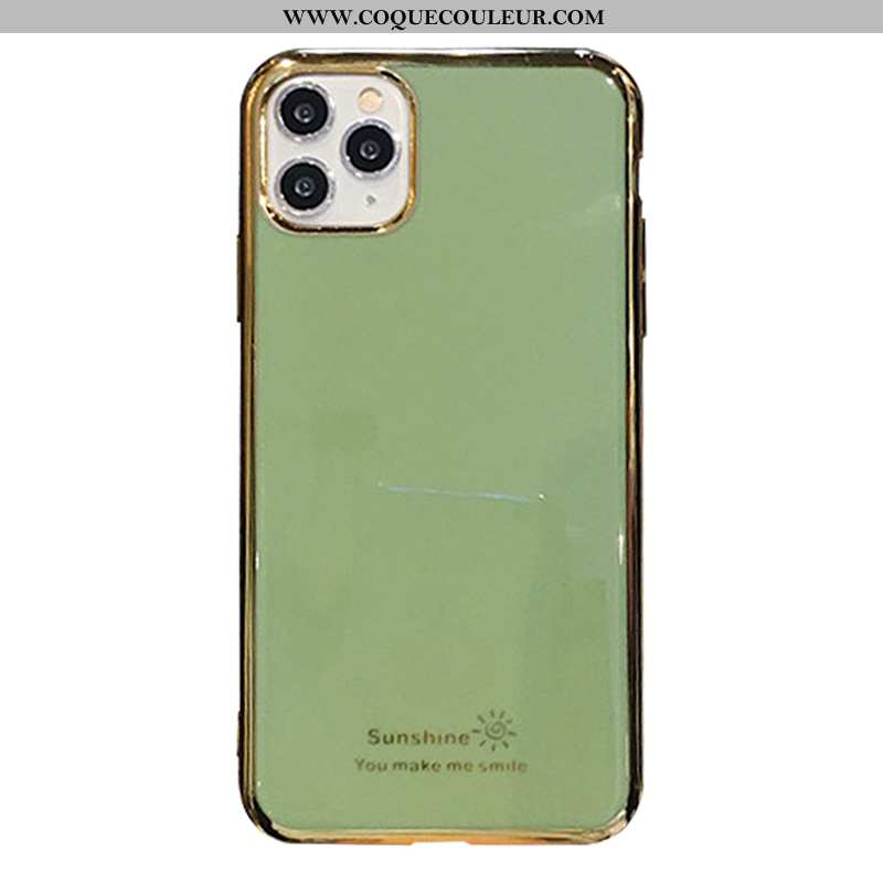 Étui iPhone 11 Pro Fluide Doux Coque, Coque iPhone 11 Pro Luxe Border Verte