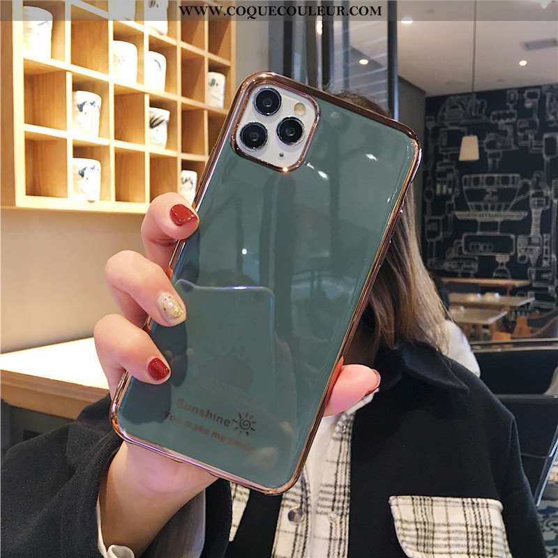 Étui iPhone 11 Pro Fluide Doux Coque, Coque iPhone 11 Pro Luxe Border Verte