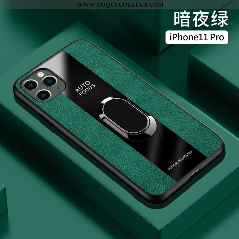 Étui iPhone 11 Pro Protection Silicone Business, Coque iPhone 11 Pro Fluide Doux Tout Compris Verte