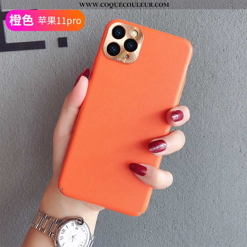 Étui iPhone 11 Pro Personnalité Coque Amoureux, iPhone 11 Pro Créatif Protection Orange