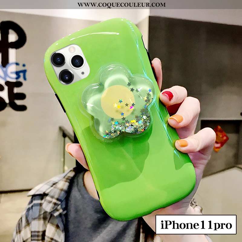 Housse iPhone 11 Pro Silicone Étui Incassable, iPhone 11 Pro Tendance Vert Verte