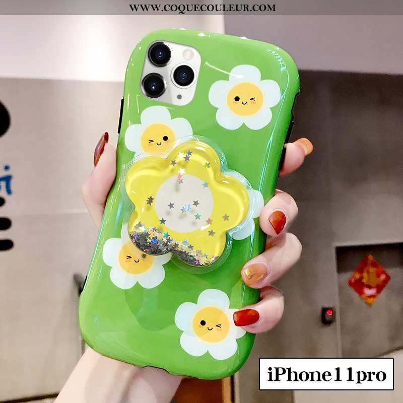 Housse iPhone 11 Pro Silicone Étui Incassable, iPhone 11 Pro Tendance Vert Verte