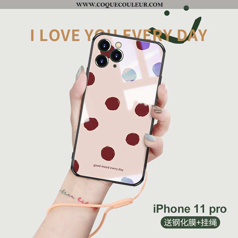 Coque iPhone 11 Pro Personnalité Nouveau Rose, Housse iPhone 11 Pro Créatif Bleu