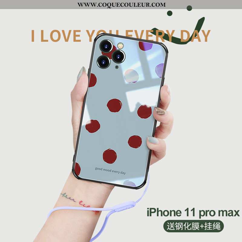 Coque iPhone 11 Pro Personnalité Nouveau Rose, Housse iPhone 11 Pro Créatif Bleu