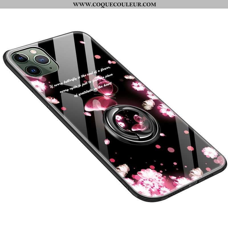 Coque iPhone 11 Pro Protection Incassable Support, Housse iPhone 11 Pro Verre Vent Noir