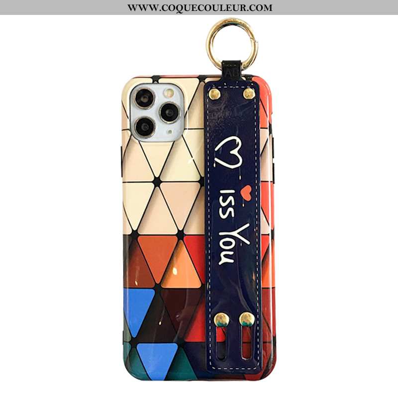 Coque iPhone 11 Pro Personnalité Losange Téléphone Portable, Housse iPhone 11 Pro Vintage Support No