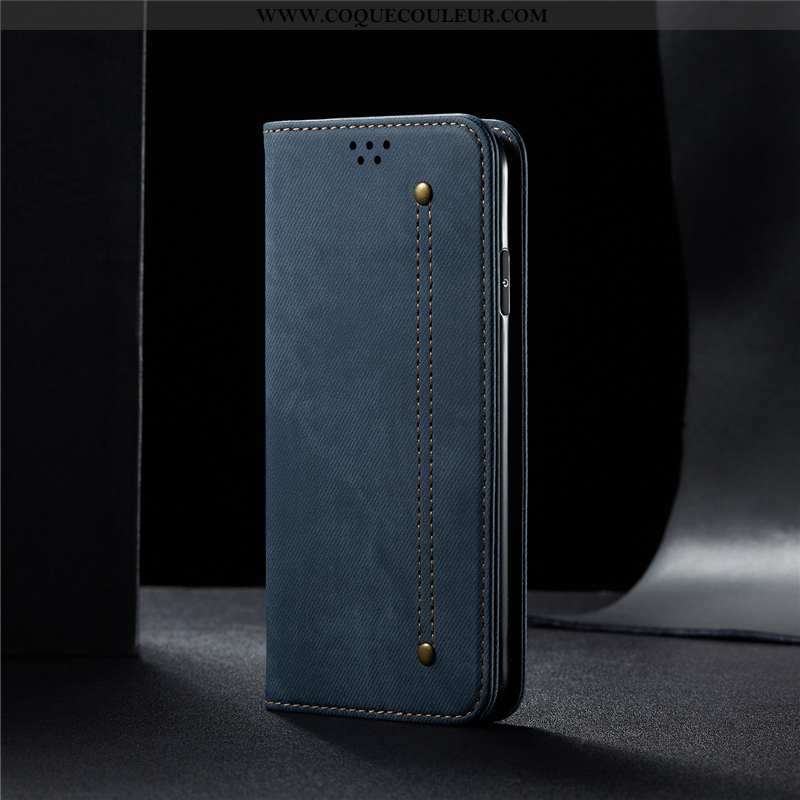 Étui iPhone 11 Cuir Véritable Luxe, Coque iPhone 11 Cuir Business Noir