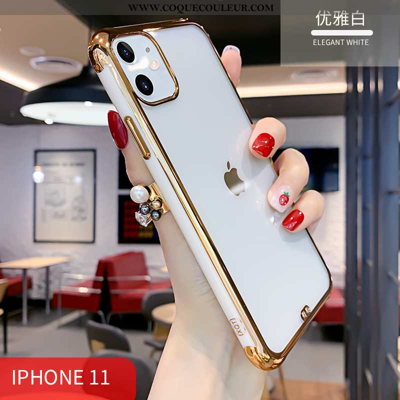 Étui iPhone 11 Tendance Fluide Doux Simple, Coque iPhone 11 Légère Rouge