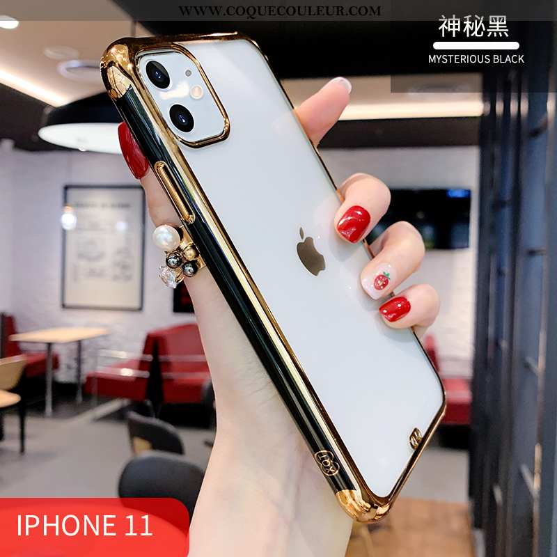 Étui iPhone 11 Tendance Fluide Doux Simple, Coque iPhone 11 Légère Rouge