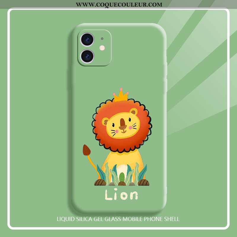 Coque iPhone 11 Charmant Mignonne Dessin Animé, Housse iPhone 11 Ultra Nouveau Verte