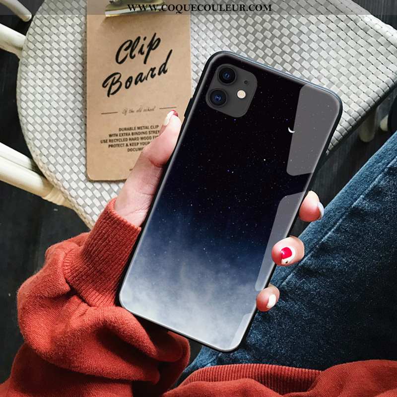 Housse iPhone 11 Vintage Tendance Art, Étui iPhone 11 Ultra Personnalité Noir