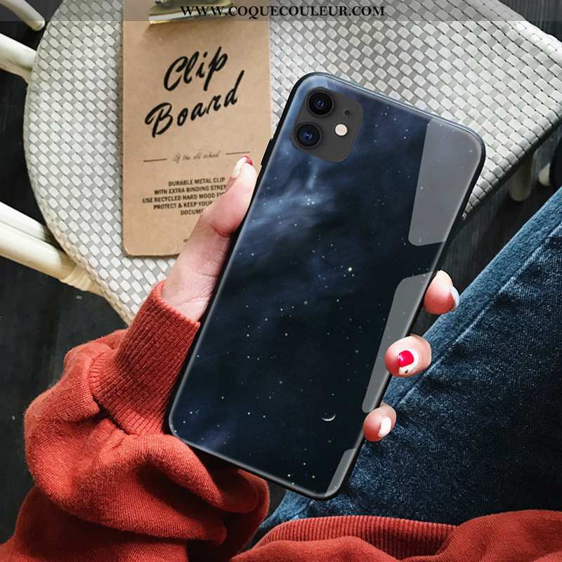 Housse iPhone 11 Vintage Tendance Art, Étui iPhone 11 Ultra Personnalité Noir