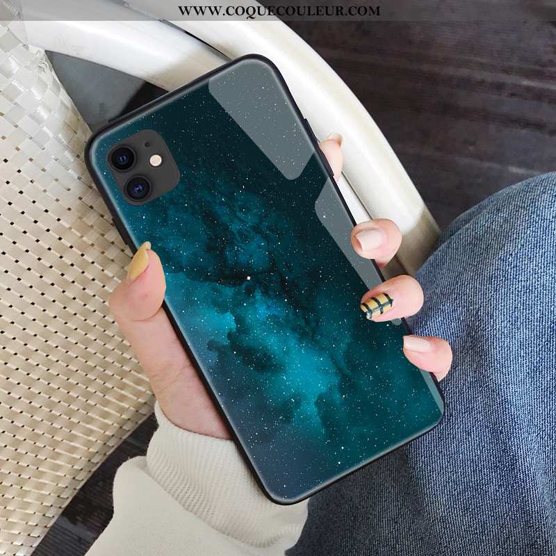 Housse iPhone 11 Vintage Tendance Art, Étui iPhone 11 Ultra Personnalité Noir