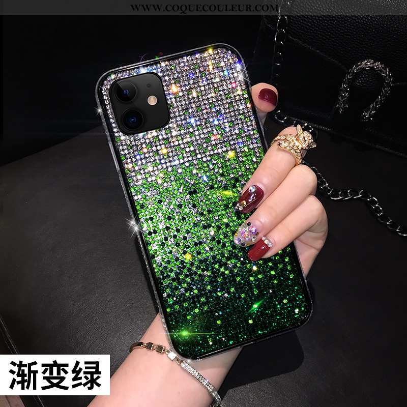 Coque iPhone 11 Tendance Personnalité Vert, Housse iPhone 11 Fluide Doux Tout Compris Verte