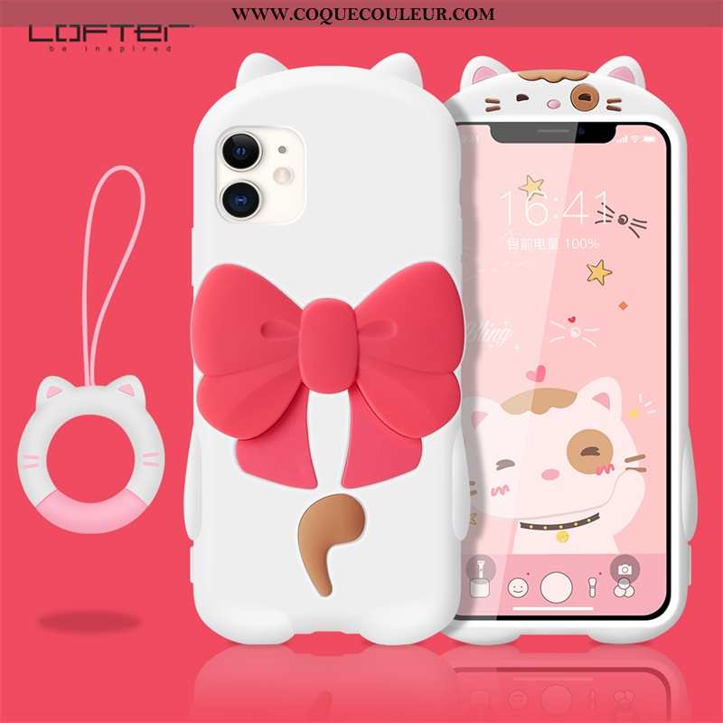 Étui iPhone 11 Dessin Animé Tout Compris Fluide Doux, Coque iPhone 11 Charmant Noir