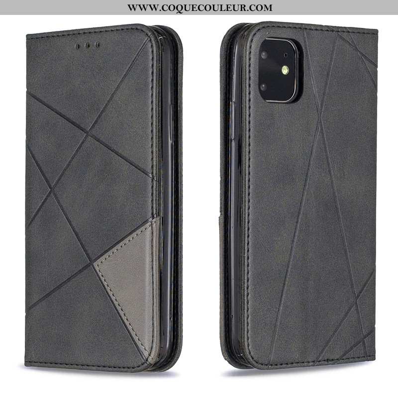 Housse iPhone 11 Cuir Noir Housse, Étui iPhone 11 Protection Business