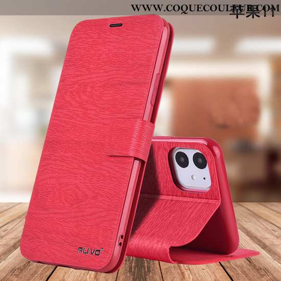 Étui iPhone 11 Fluide Doux Cuir Tout Compris, Coque iPhone 11 Silicone Marron