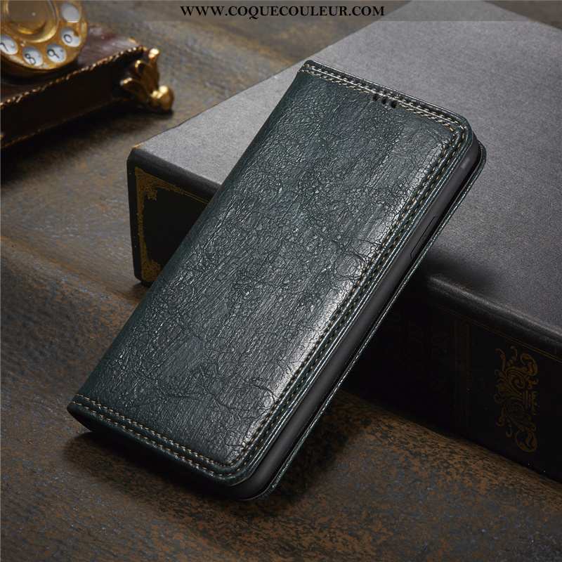 Étui iPhone 11 Modèle Fleurie Arbres Cuir, Coque iPhone 11 Personnalité Personnalisé Noir