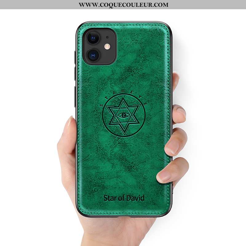 Étui iPhone 11 Personnalité Légère Tendance, Coque iPhone 11 Créatif Luxe Verte