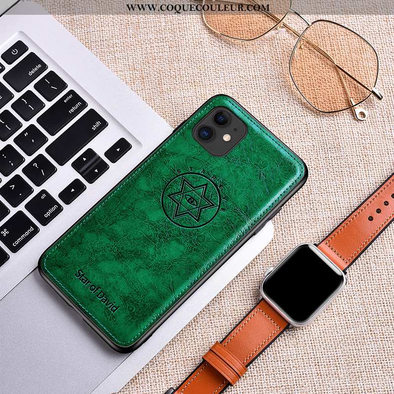 Étui iPhone 11 Personnalité Légère Tendance, Coque iPhone 11 Créatif Luxe Verte