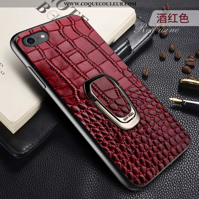 Étui iPhone 6/6s Plus Cuir Véritable Bovins Noir, Coque iPhone 6/6s Plus Tendance Incassable Noir