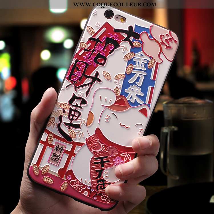 Coque iPhone 6/6s Plus Créatif Étui Incassable, Housse iPhone 6/6s Plus Dessin Animé Ultra Rose