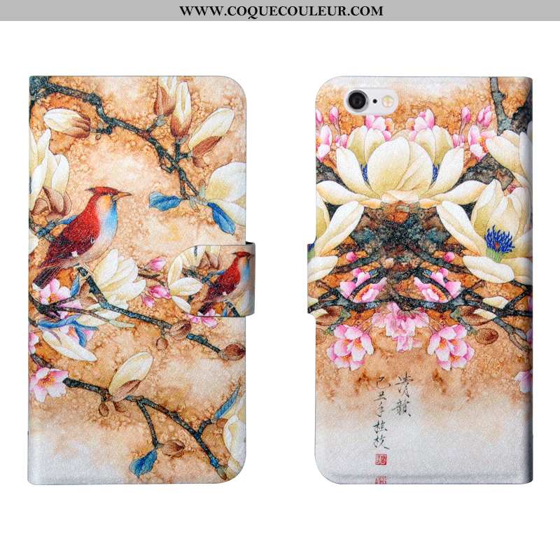 Coque iPhone 6/6s Plus Fleurs Bleu Coque, Housse iPhone 6/6s Plus Tendance Fluide Doux