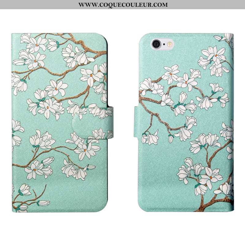 Coque iPhone 6/6s Plus Fleurs Bleu Coque, Housse iPhone 6/6s Plus Tendance Fluide Doux